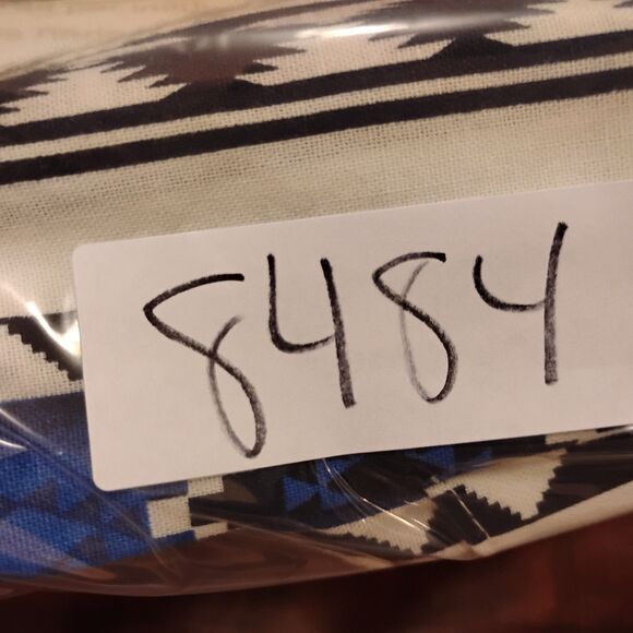 Wrangler pearl snap shirt mens L LArge white blue aztec all over western - Picture 7 of 7